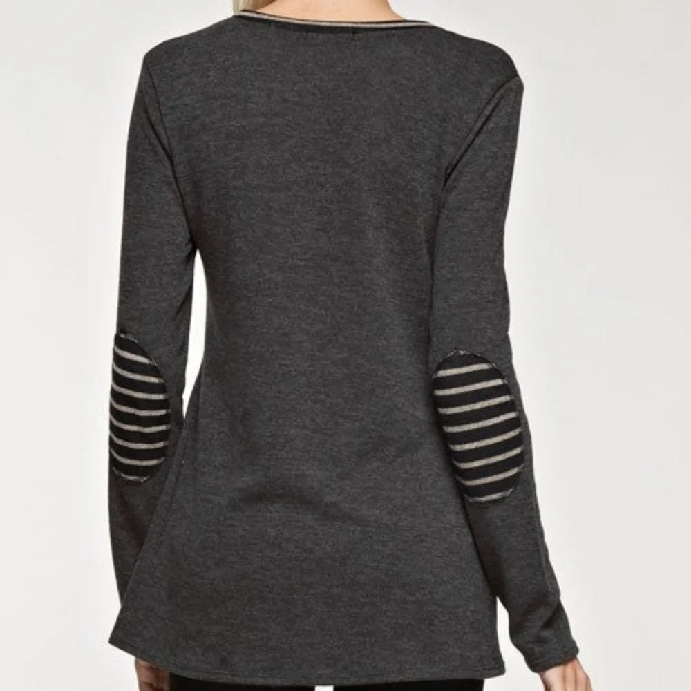 12 PM BY MON AMI Color Block Long Sleeve Sweater Size Small NWT - Picture 4 of 5